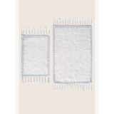 Root 2’li Takım Banyo Paspası %100 Pamuk 40x60+60x90 cm Açık Mavi