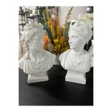 Root Made Apollon ve Artemis 2li Set Dekoratif Büst Yunan Mitolojisi Heykel Set 15cm