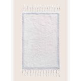 Root Tekli Banyo Paspası %100 Pamuk 50x80 cm Açık Mavi