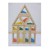 Root Wooden Toys Waldorf Ahşap Oyuncak 12'li Kumlu Rainbow Blokları