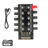Ropcomp 10 Port Fan Power Hub Sata Güçlü Pwm Switch Çoklayıcı