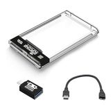 Ropcomp 2.5" Sata HDD Kutusu Telefon Yedekleme Type C OTG USB 3.0 Şeffaf