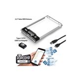 Ropcomp 2.5" Sata HDD Kutusu Type C OTG USB 3.0 Şeffaf