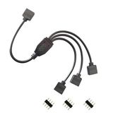 Ropcomp PC Kasa ve LED Aydınlatma için 3 Çıkışlı 4-Pin RGB Splitter