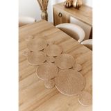 Rope Decor Hasır Jüt Salon Mutfak Masa Örtüsü Runner 100 x 40 cm - 40 x 100 cm - Açık Kahverengi