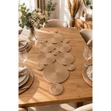 Rope Decor Liva 100x40 cm Doğal Jüt Runner – El Yapımı Masa ve Sehpa Örtüsü - 40 x 100 cm - Açık Kahverengi