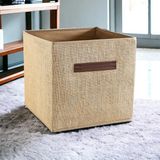 Rope Home 100% Jüt Kapaksız Dolap Içi Çamaşır Oyuncak Düzenleyici Katlanır Saklama Kutusu 30X30X30 - Bej