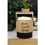 Rope Home Jüt Su Geçirmez Tabanlı Ağzı Büzgülü Katlanır Kirli Çamaşır Dolap Içi Oyuncak Saklama Sepeti 37x40