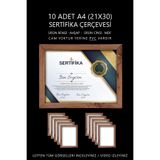 ropİİ 10 adet A4 Çerçeve Ahşap Pvcli 21x30 Sertifika Diploma ve Belge Için Çerçeve