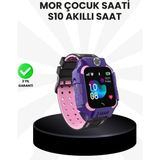Rory S10 Akıllı Çocuk Saati Mor Model Çift Yönlü Konuşma ve Sos Fonksiyonu - Standart - Dijital
