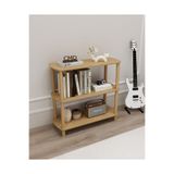 Rosa 3 Raflı Kitaplık – Minimalist Tasarım, Mdf Lam Gövde, Ahşap Ayaklı, 80 Cm Raflı Dolap FOGLİA Kitaplık Minimalist Mdf ahşap