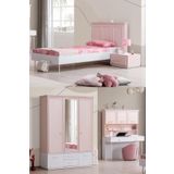 Rosa Genç Odası- 3 Kapılı Dolap, Karyola, Komodin, Masa