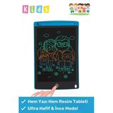 Rosa Sipresso Lcd Ekranlı Kalemli Dijital Çizim Tableti Yazı Tahtası Boyama Resim Için Akıllı Çocuk Tablet 8,5 Inç Mavi
