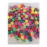 ROSALINDA COLLECTION Polimer Kil Fimo Karışık Meyve Boncuk 10mm Takı Yapım Meyve Model Figür Spacer Boncuk 20 Adet