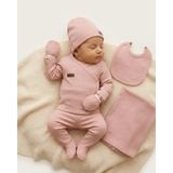Rose 0-3 Ay – Düz Raporlu Unisex 7li Hastane Çıkışı Zıbın Set - Gül Kurusu