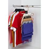 Rose 10'lu Dolap İçi 5 Katlı Pantolon Elbise, Şal, Eşarp Askısı, Gardrop Askılığı - Metal Paslanmaz Çok Renkli