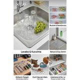Rose 2 Adet Şeffaf Silikon Lavabo Buzluk Halısı Kurutma Matı