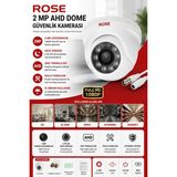 Rose 2 Mp Ahd Dome Güvenlik Kamerası 1080P Full Hd Gece Görüşlü Cctv Kamera Rose Kamera/rose Güvenlik Kamerası