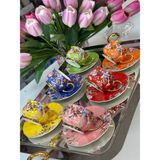 Rose 6 Kişilik Porselen Fincan Takımı 90 Ml-LIA-05 - Renkli