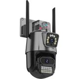 Rose AHD-30180 Dış Mekan Wifi Kamera 5k 4K Çift Lens Çift Ekranlar Ptz Kamera 231133 - Gri
