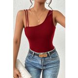 Rose Alexandra Kadın Bordo Kaşkorse Cut Out Detaylı Crop Top Bluz