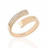 Rose Altın Eklem Yüzük Taşlı 14k Gold