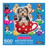 Rose Art Lafayette puzzle fabrika yavruları fincan 1: 13 mini şekilli bulmacalar toplam 500 renk kodlu parça özel keith kimberlin sürümleri