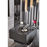 Rose Banyo Organizer Kozmetik Takı Parfüm Havlu Düzenleyici Pleksili Paslanmaz Metal Çok Renkli