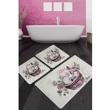 Rose Basket Banyo Halısı Djt 3lü Set