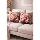 Rose Baskılı 2Li Kırlent Kılıfı 40X40 Cm