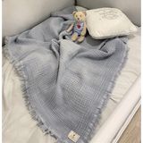 Rose & Blanc 100% Pamuk 4 Katlı Müslin Bebek Battaniye 110X120CM - 110 x 120 cm - Gri