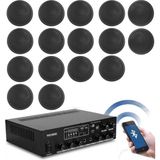 Rose Bluetooth Tavan Hoparlör Seti - 16 Adet 16CM Hoparlör + 1 Adet Amfi - Ev, Ofis, Mağaza Ses Sistemi
