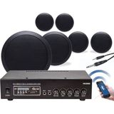 Rose Bluetooth Tavan Hoparlör Seti - 6 Adet 16CM Hoparlör + 1 Adet Amfi - Ev, Ofis, Mağaza Ses Sistemi