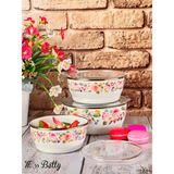 Rose Deluxe 3'lü Emaye Saklama Kabı 14-16-18 cm
