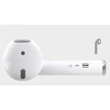 Rose Dev Airpods Kulaklık Görünümlü Bluetooth Kablosuz Taşınabilir Hoparlör Ses Bombası MK-101 Apple Airpods Görünümlü Bluetooth Hoparlör - Beyaz