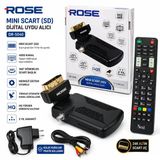 Rose Dr-5040 Mini Scart (Sd) Dijital Uydu Alıcısı | 4000 Kanal | Türksat Güncelleme | Merkezi Sistem Uyumlu | 360° Döner Scart Başlık