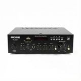 Rose Fr-9301 80 Watt 2 Zone Trafolu Mağaza Anfisi Ekolu 2 Mikrofon Girişli Mp3, Bluetooth, Sd Kart, Kumandalı