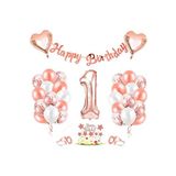 Rose Gold Folyo Balon Seti Banner 1 Yaş