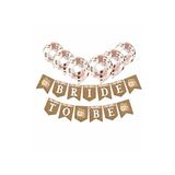 Rose Gold Konfetili Şeffaf Balon Bride To Be Kraft Çiçekli Banner Yazı