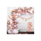 Rose Gold Krom Metalik Renk Balon Zincir Set, 8