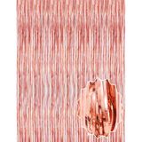 Rose Gold Püsküllü Kapı Perdesi - Parti, Bekarlığa Veda, Doğum Günü 1X2 M (5224)