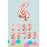 Rose Gold Rakam Folyo Balon Rose Gold Sayı Balonlar 16 inç 40 cm