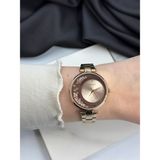 Rose Gold Taşlı Ay Tasarım Ferrucci Kadın Kol Saati
