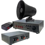 Rose HP-604 Pazarcı Amfi Set Mikrofon Horn Hoparlör Kayıt Bt USB Sd