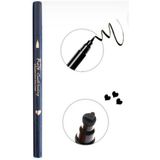 Rose Kalp Baskılı Eyeliner,çift Taraflı Eyeliner.. - Siyah