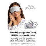 Rose Miracle %99.9 Saf Gümüş Kaplı %100 İpek Saten Uyku Maskesi Göz Bandı (Oeko-Tex Sertifikalı Göz Maskesi)