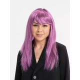 Rose Pembe Renk Düz Kesim Uzun Parti Peruğu Takma Saç Mirsm0010k-Smr-D039