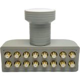 Rose RLE-1600 Hexademical 16 Çıkışlı LNB 0.1dB Gri Renk Full HD 4K Yüksek Performans