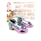 ROSE SHOES KİDS MASAL SİMLİ ŞEFFAF BURNU AÇIK İSTİRİDYELİ TOPUKLU AYAKKABI