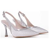 Rose Simli Stiletto Ayakkabı - Gümüş